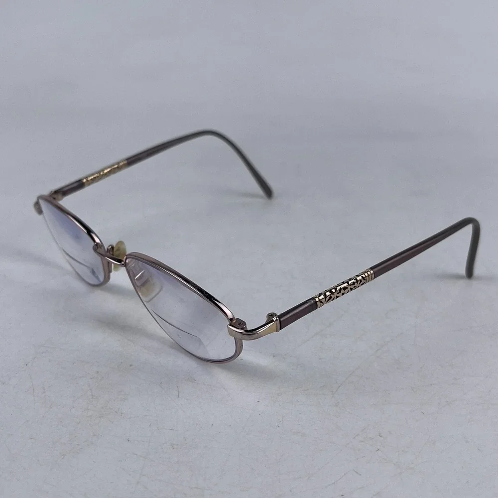 Seiko Womens Eyeglasses Frame Black Silver Metal‎ Oval Full Rim 52-18-135